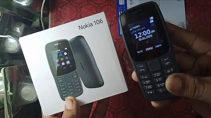 Nokia 106 Dual SIM (PTA Approved) – Box Pack | Long-Lasting Battery | Perfect for Calling (Official PTA Proved)