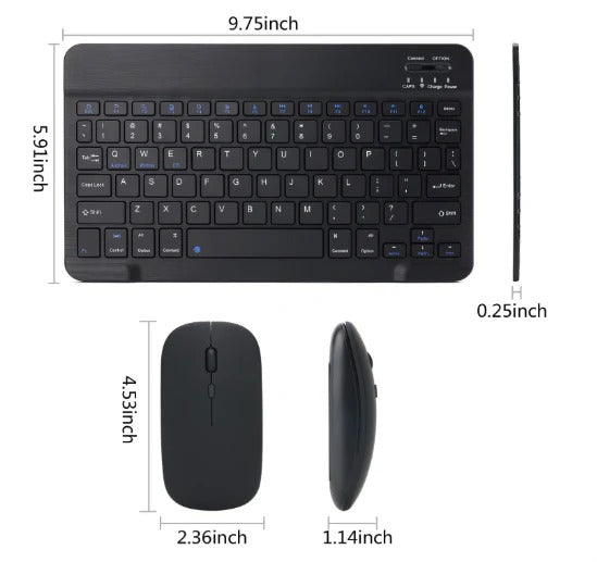 Rechargeable Bluetooth Keyboard and Mouse Wireless Mouse Keyboard Set