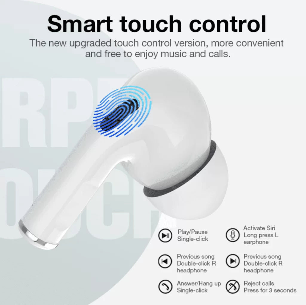 AirPods_Pro Wireless Earbuds Bluetooth 5.0, Super Sound Bass, Charging Case and Extra Ear-Buds, Pop-Up Feature Compatible with All Devices